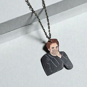 NWT Edward Cullen Twilight acrylic pendant necklace handmade funny humor new